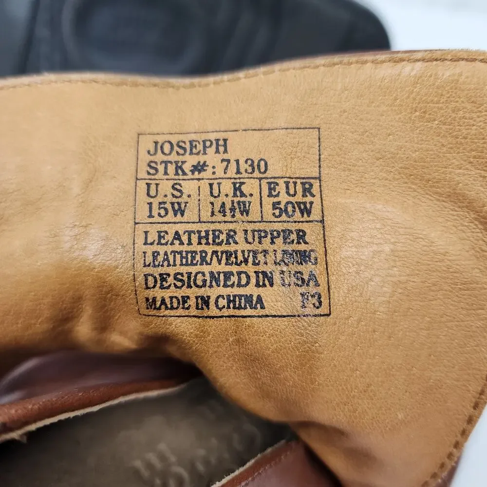 Dr. Comfort Joseph 7130 Mens 15W Diabetic Brown Strap (Hook & Loop) Shoes EUC